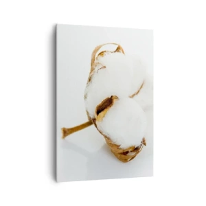 Quadro su tela - Stampe su Tela - Un ramo di cotone su uno sfondo chiaro in un approccio minimalista - 70x100cm - Naturalmente morbido - Decorazione murale moderna per soggiorno e camera da letto ARTTOR