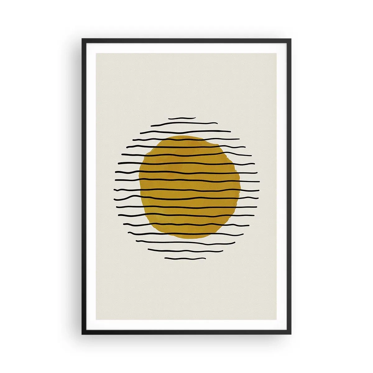 Poster in cornice nera - Astrazione fremente di calore - 70x100 cm