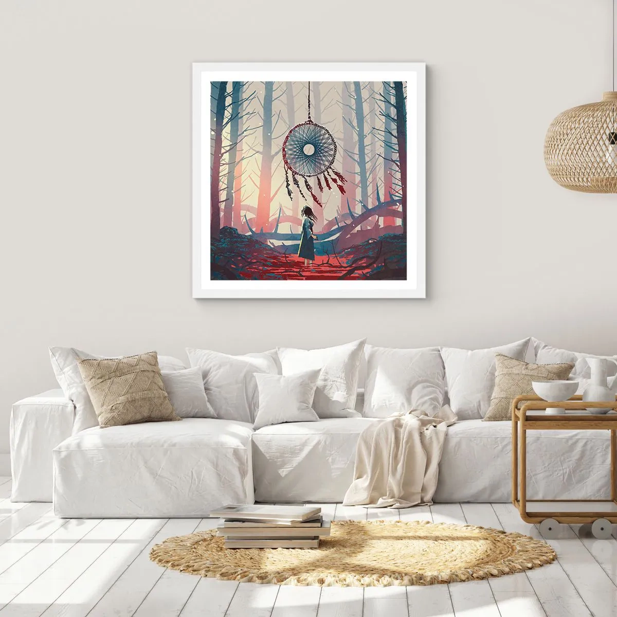 Poster in cornice bianca - Il rituale segreto della felicità - 50x50 cm