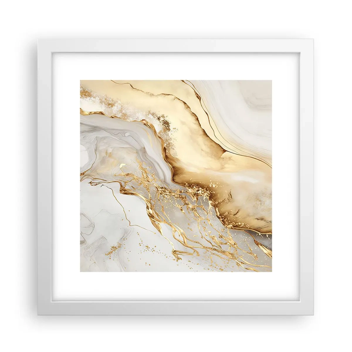 Poster in cornice bianca - Astrazione: bellezza e bontà - 30x30 cm