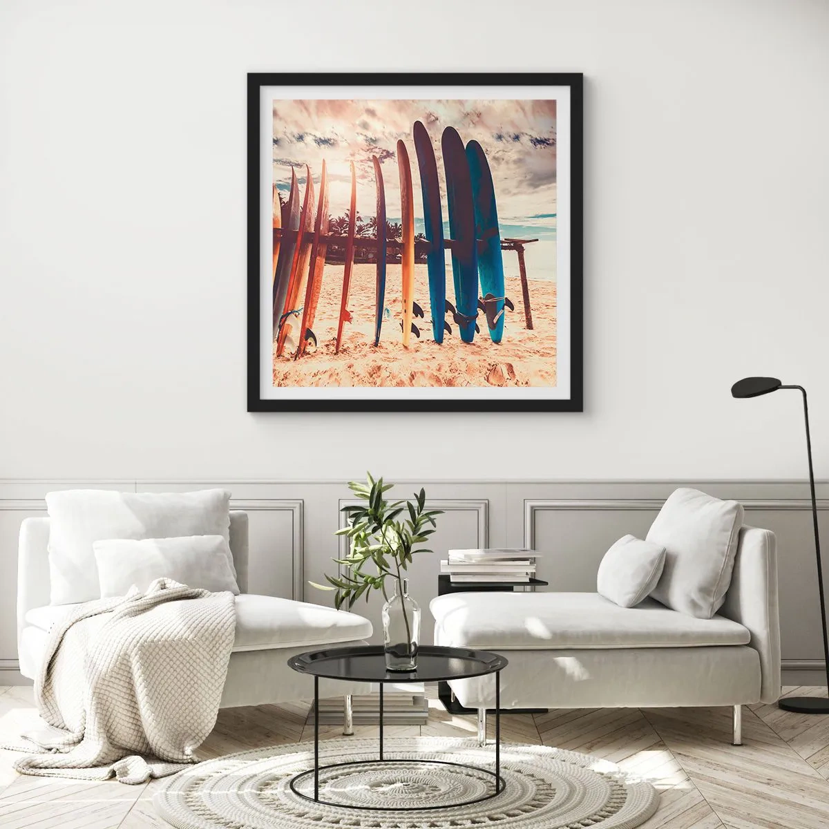 Poster in cornice nera - Buonanotte, a domani - 40x40 cm