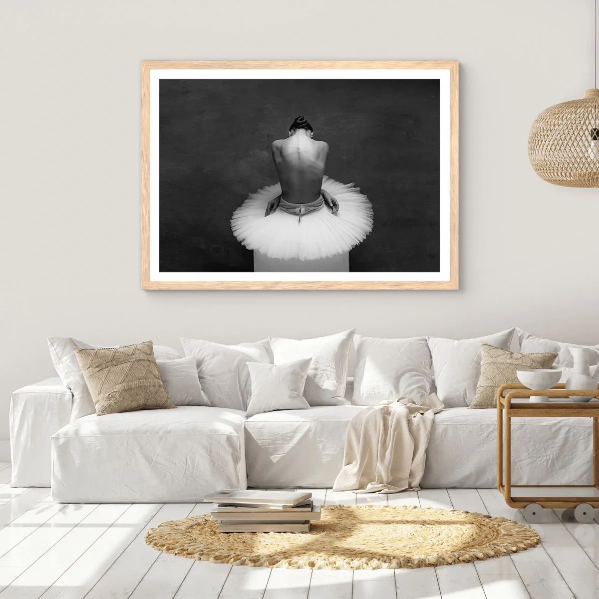 Poster in cornice rovere chiaro - Fiorisce adesso - 100x70 cm