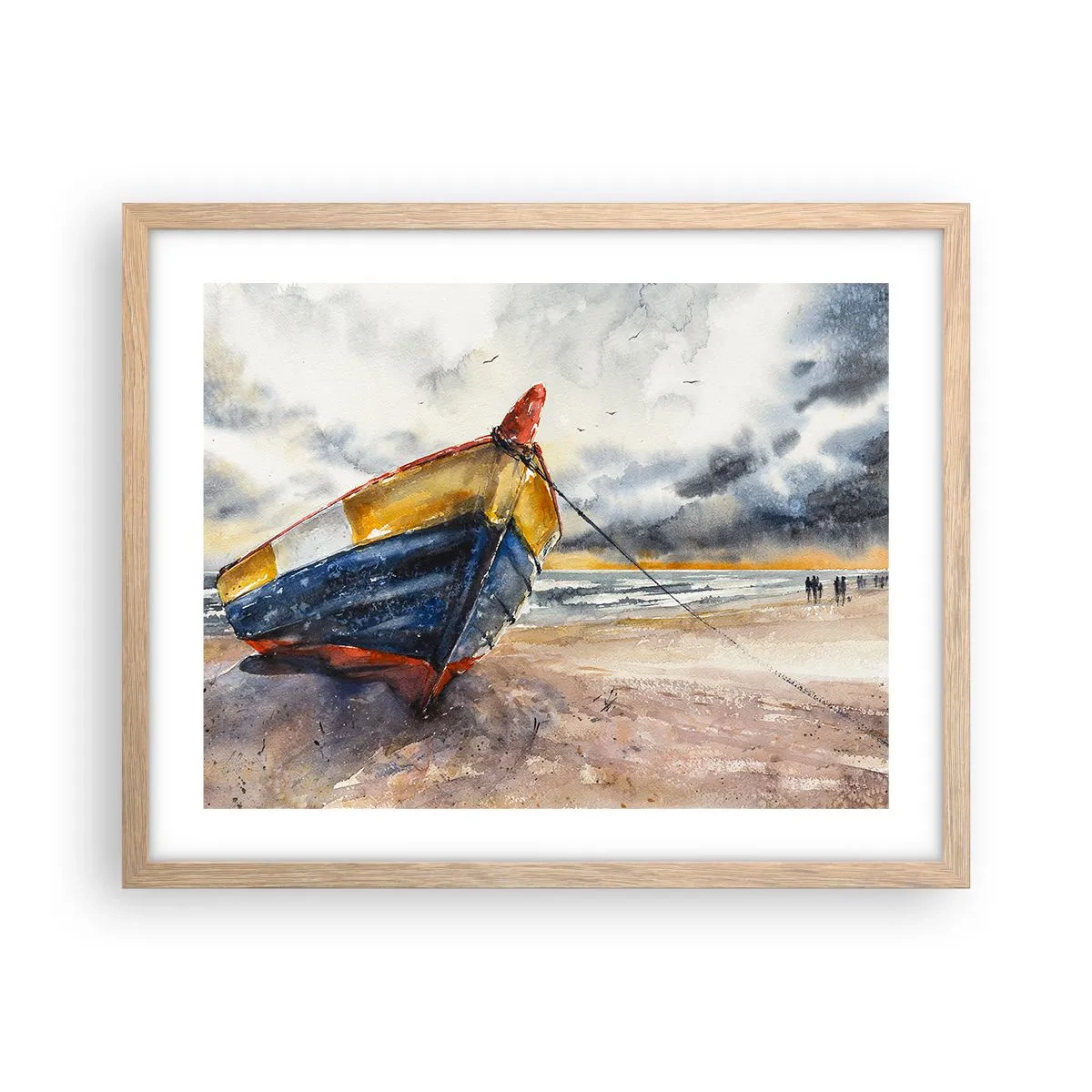 Poster in cornice rovere chiaro - Riposo sulla riva - 50x40 cm