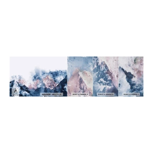 Campione di Fotomurale Premium Canvas - Queste si che sono cime! - Astrazione, Pezzo, Montagne - 100x30 cm