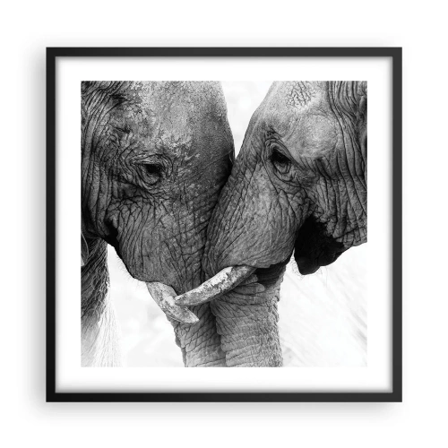 Poster in cornice nera - Dichiarazione sincera - 50x50 cm