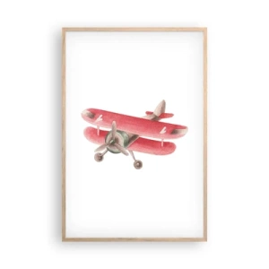 Poster in cornice rovere chiaro - Pronto a volare alto - 61x91 cm