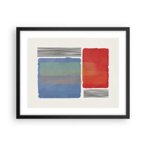 Poster in cornice nera - Spirito e lettera della geometria - 50x40 cm