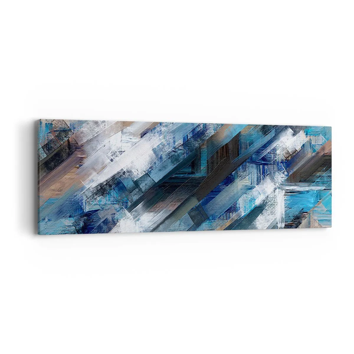 Quadro su tela - Stampe su Tela - Sulla diagonale blu - 90x30 cm