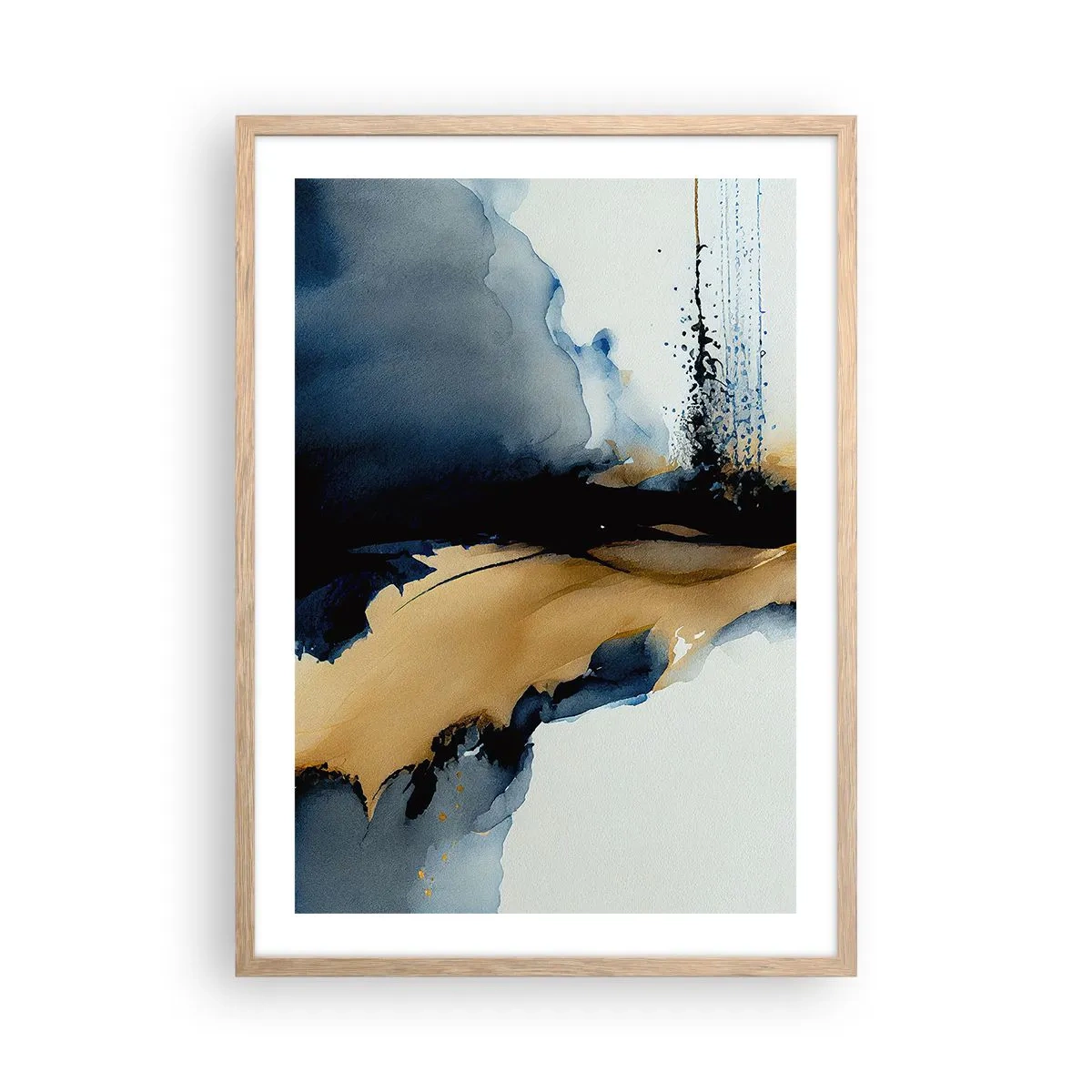 Poster in cornice rovere chiaro - Dietro la cortina - 50x70 cm