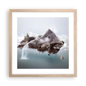 Poster in cornice rovere chiaro - Con l'occhio del surrealista - 40x40 cm