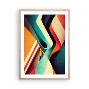 Poster in cornice rovere chiaro - Composizione intensa - 50x70 cm