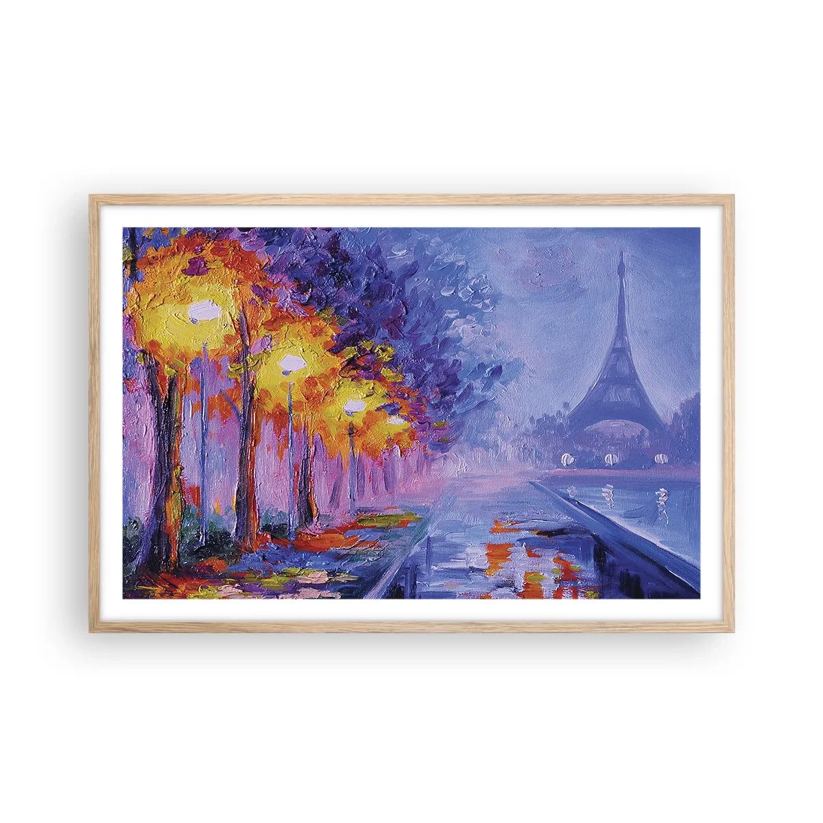 Poster in cornice rovere chiaro - Passeggiata da sogno - 91x61 cm