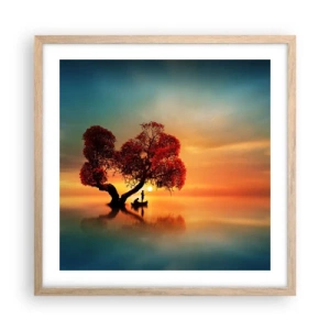 Poster in cornice rovere chiaro - Gli esiliati e il silenzio fuori dal mondo - 50x50 cm