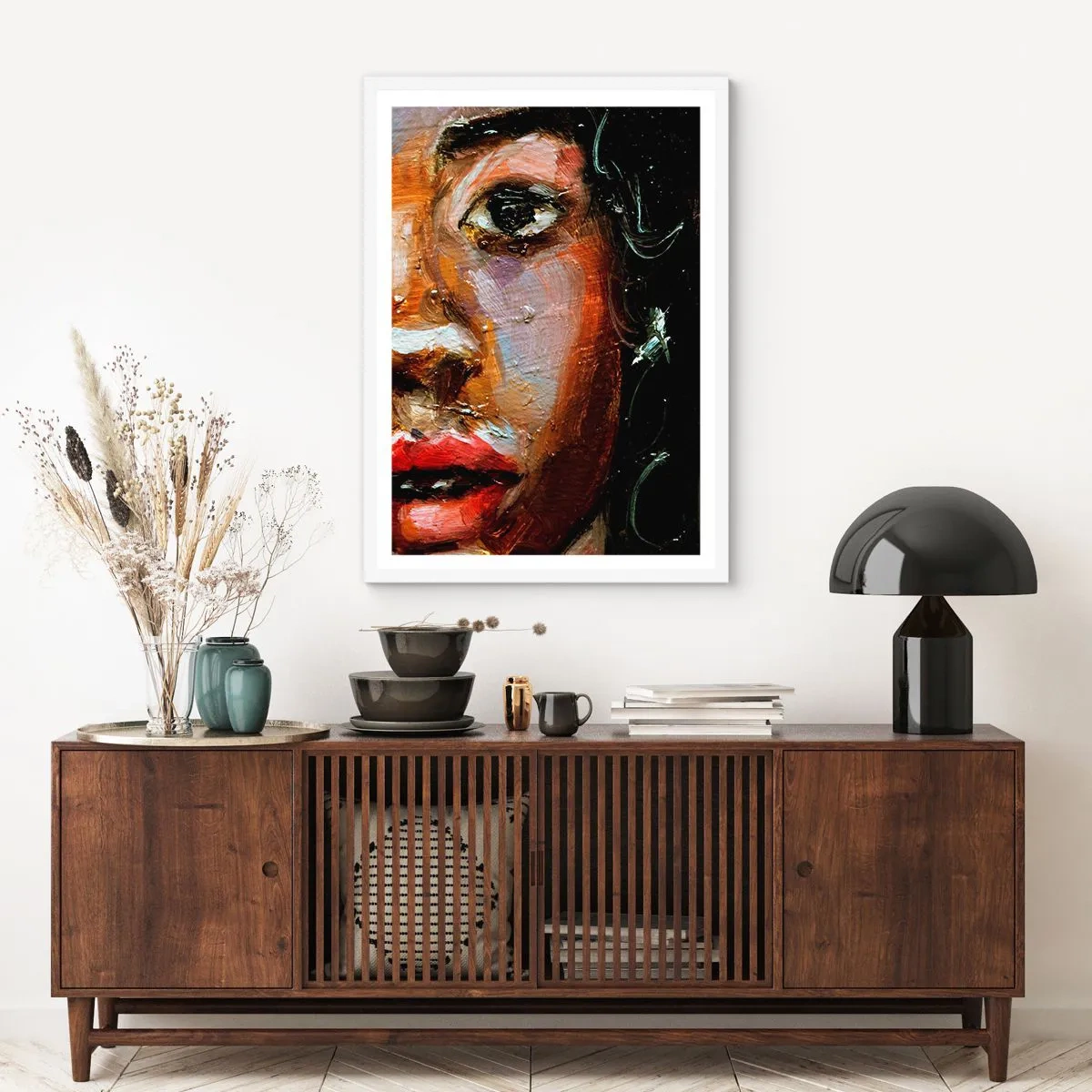 Poster in cornice bianca - Oscurità e luce - 70x100 cm