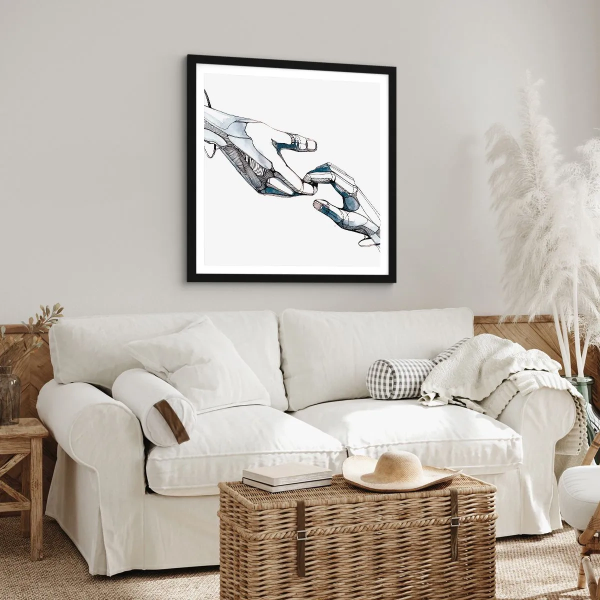 Poster in cornice nera - Buon gesto - 40x40 cm
