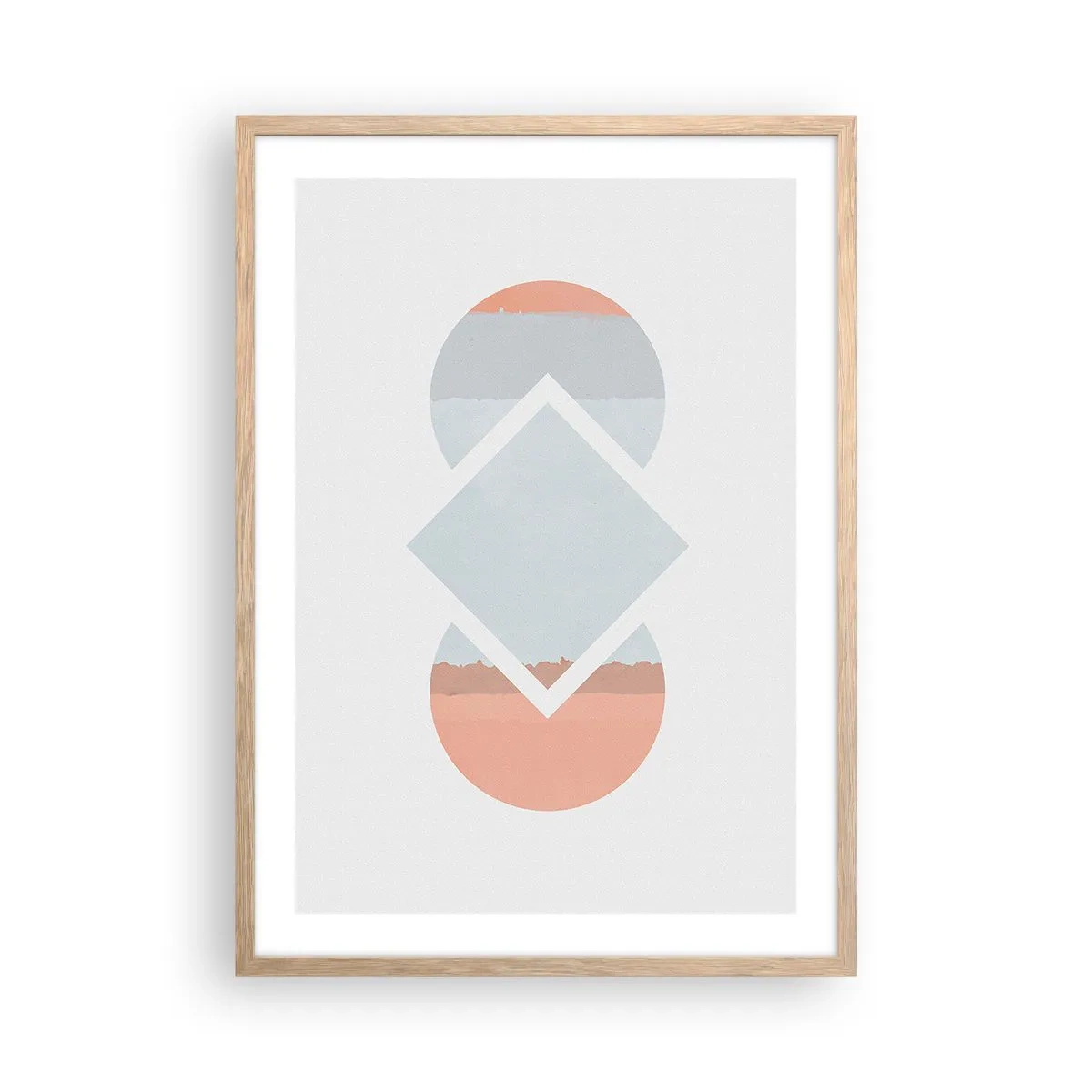 Poster in cornice rovere chiaro - La situazione è chiara - 50x70 cm