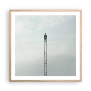 Poster in cornice rovere chiaro - Innalzati al di sopra - 60x60 cm