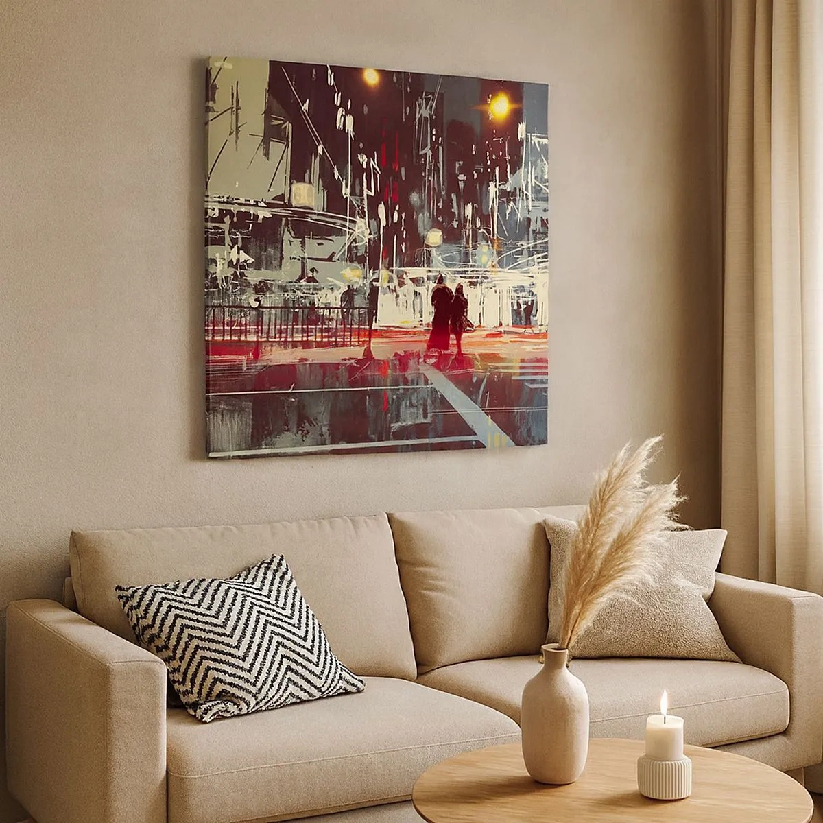 Quadro su tela - Stampe su Tela - Viaggio nella grande città - 30x30 cm