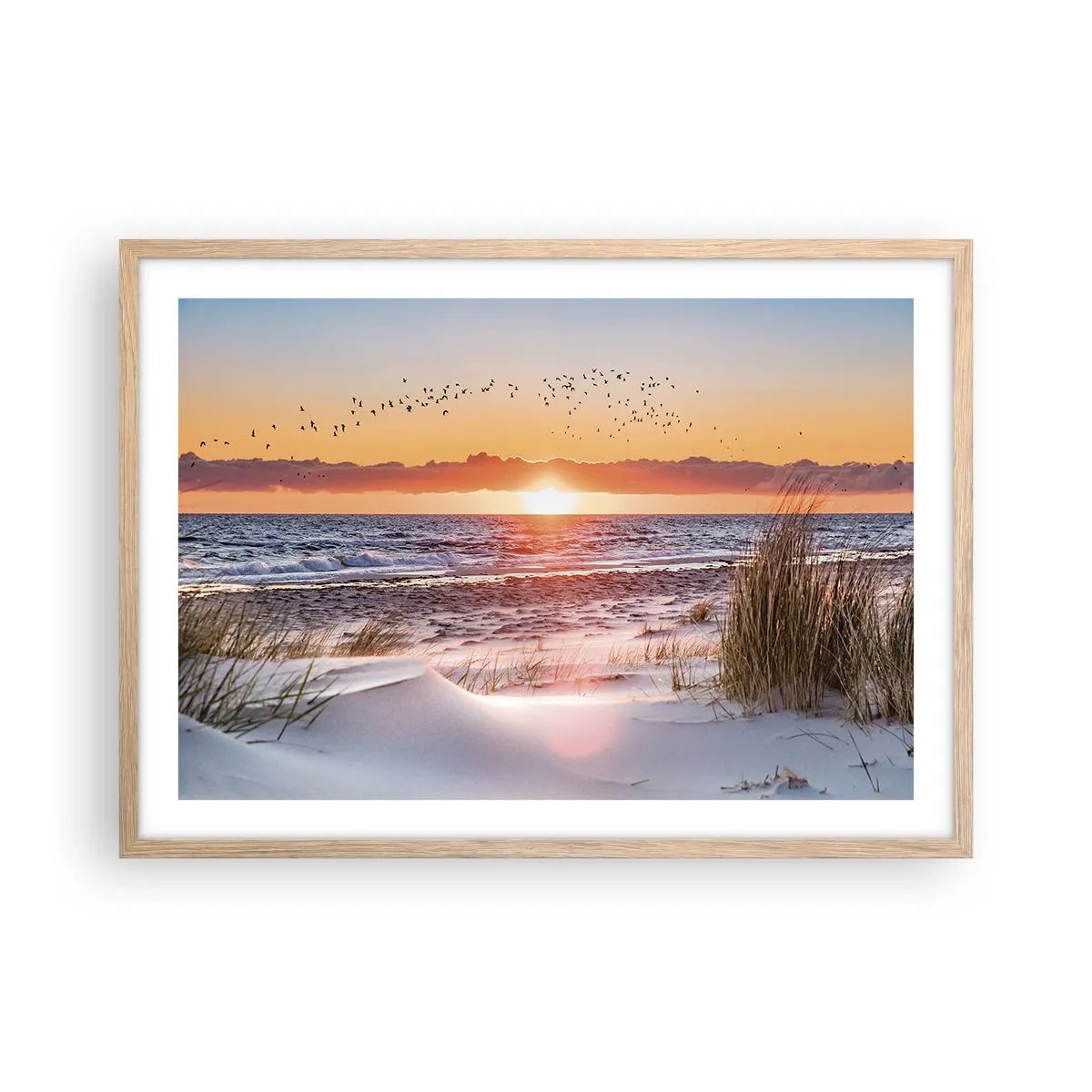 Poster in cornice rovere chiaro - Paesaggio orizzontale - 70x50 cm