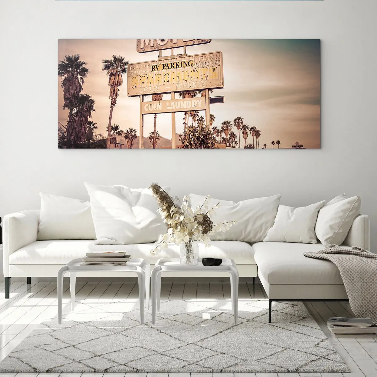 Quadro su vetro - Qui il tempo si è fermato - 100x40 cm