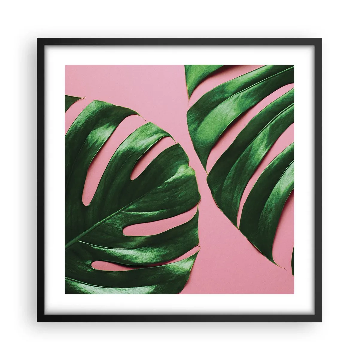 Poster in cornice nera - Appuntamento in verde - 50x50 cm