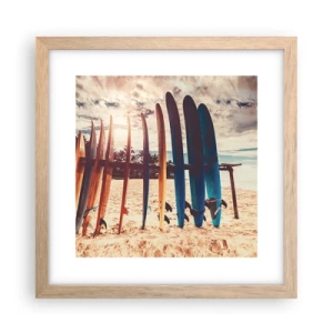 Poster in cornice rovere chiaro - Buonanotte, a domani - 30x30 cm