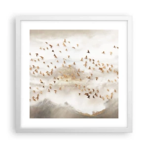 Poster in cornice bianca - È giunto il momento... - 40x40 cm