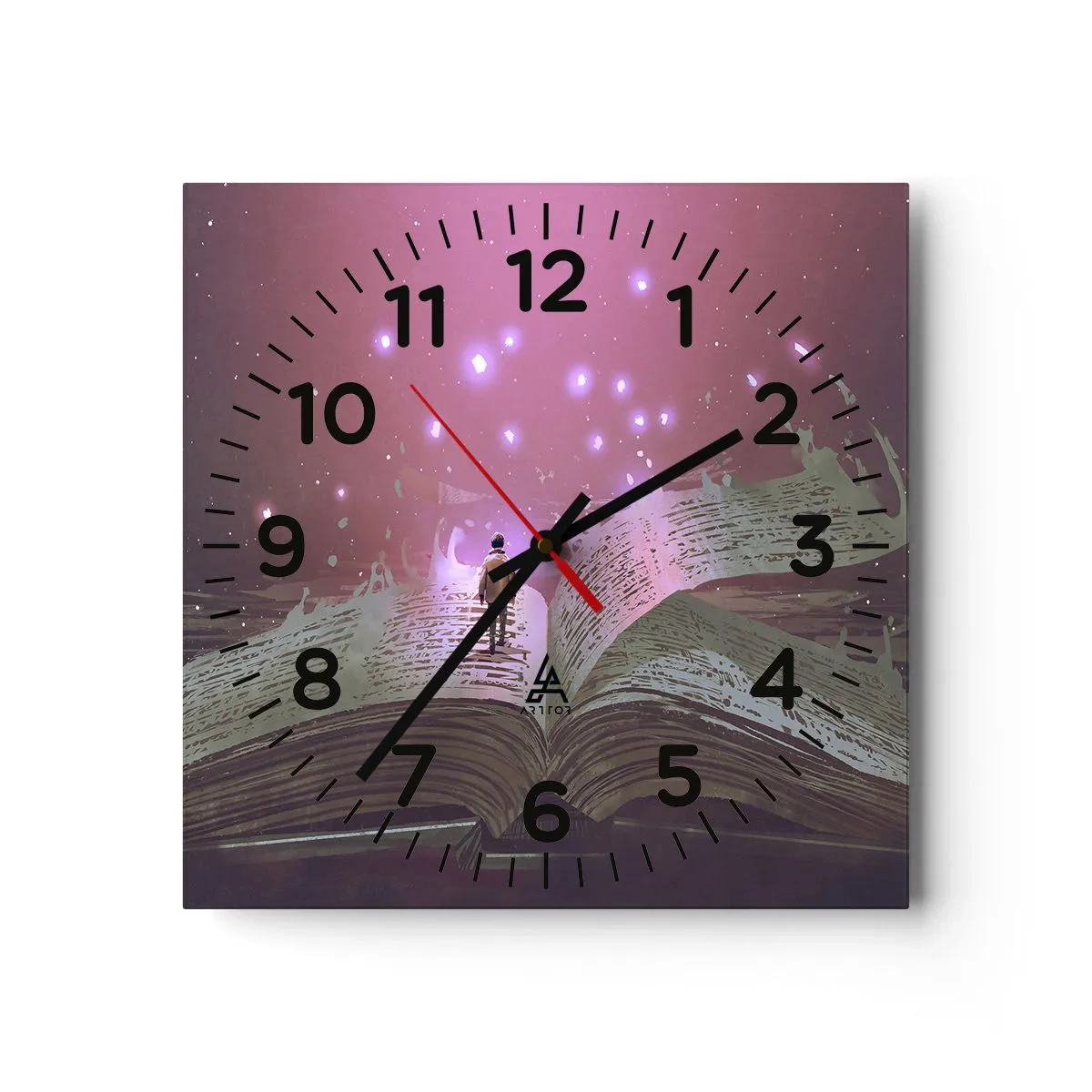 Orologio da parete - Orologio in Vetro - Invito ad un altro mondo: leggi! - 40x40 cm