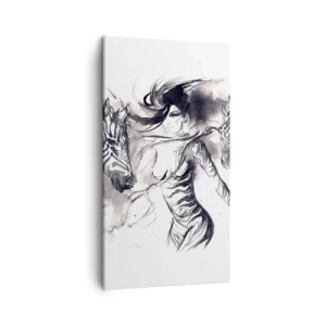 Quadro su tela - Stampe su Tela - Ballando con le zebre - 45x80 cm