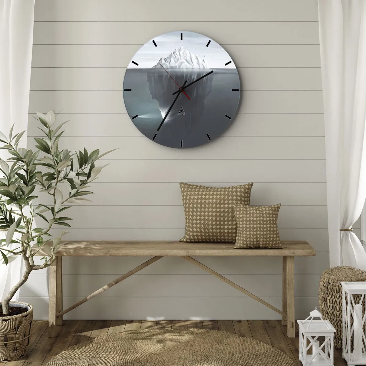 Orologio da parete - Orologio in Vetro - Mistero sottomarino - 30x30 cm