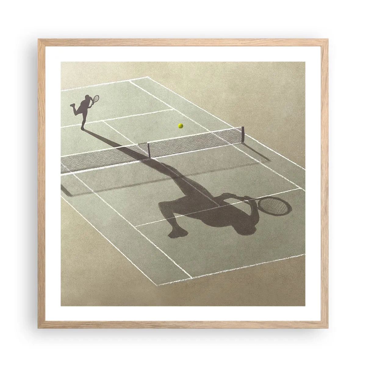 Poster in cornice rovere chiaro - Sconfiggere se stesso - 60x60 cm