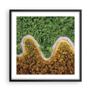 Poster in cornice nera - Confine e separazione - 50x50 cm