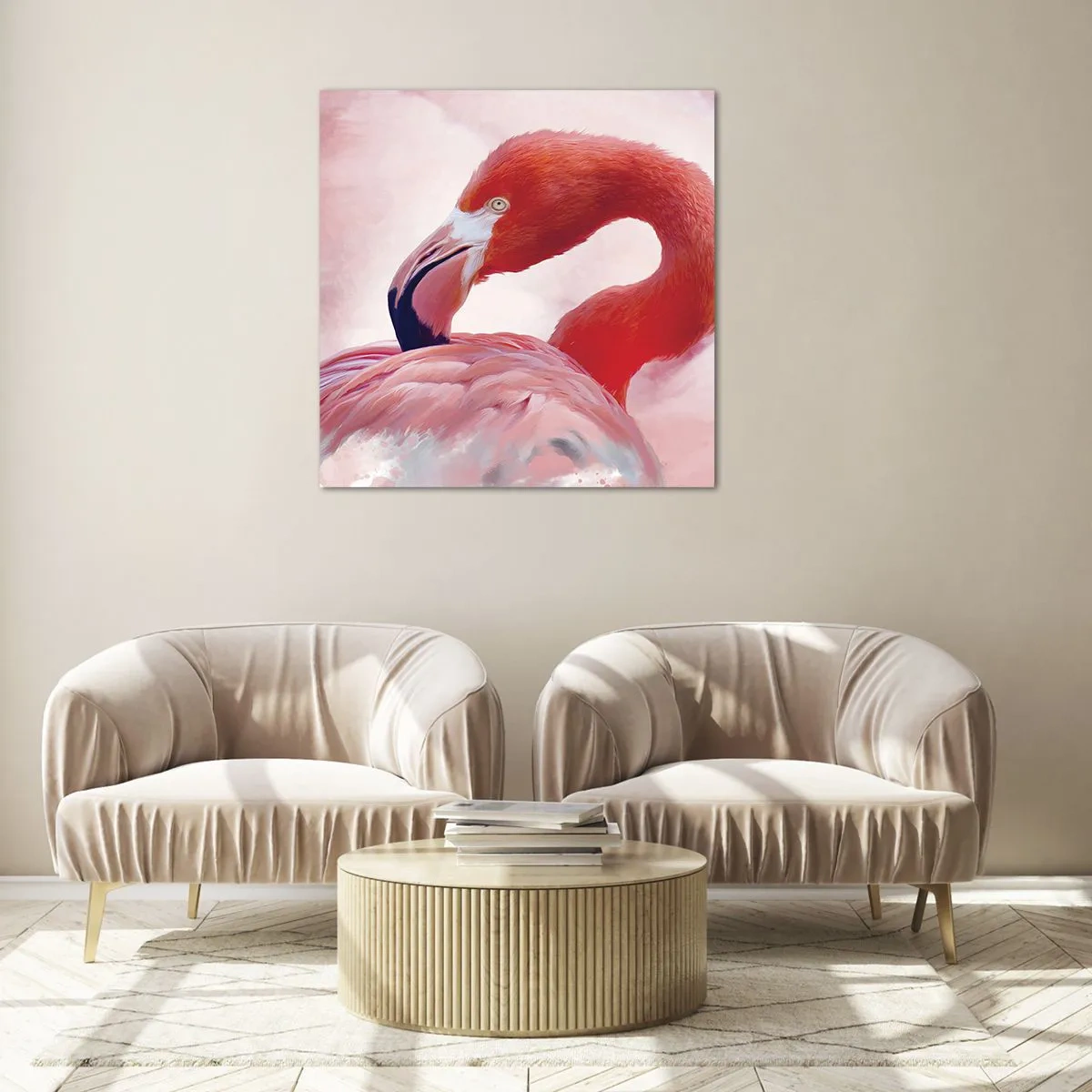 Quadro su vetro - Bellezza alata - 40x40 cm