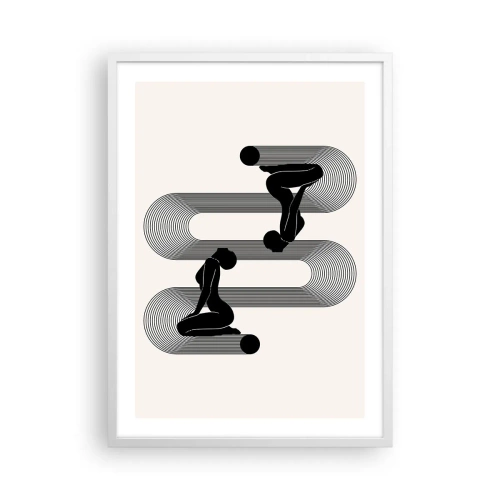 Poster in cornice bianca - Simmetria sensuale - 50x70 cm