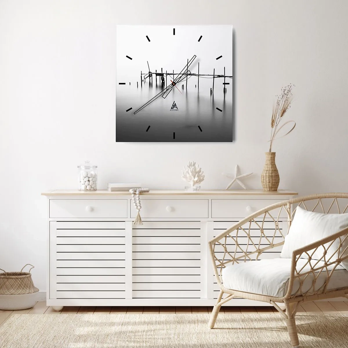 Orologio da parete - Orologio in Vetro - E se la luce non c'è? - 40x40 cm