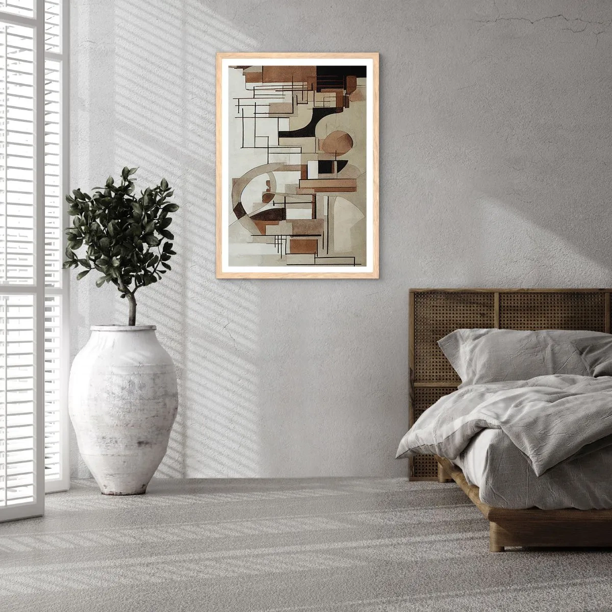 Poster in cornice rovere chiaro - Paesaggio urbano 2.0 - 40x50 cm
