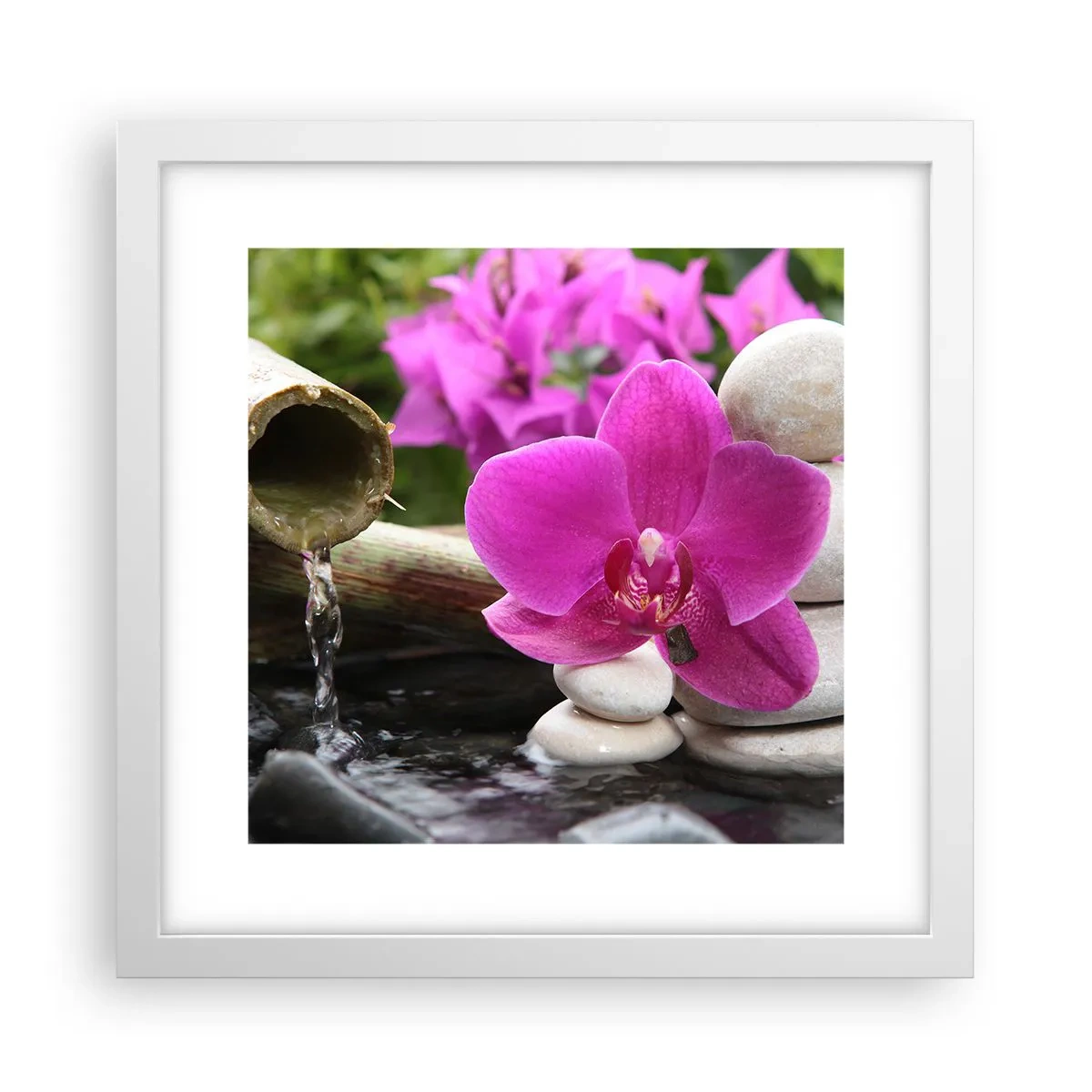 Poster in cornice bianca - E già ti riposi - 30x30 cm