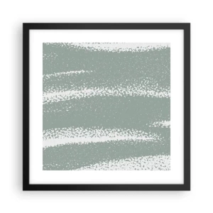 Poster in cornice nera - Astrazione in clima invernale - 40x40 cm