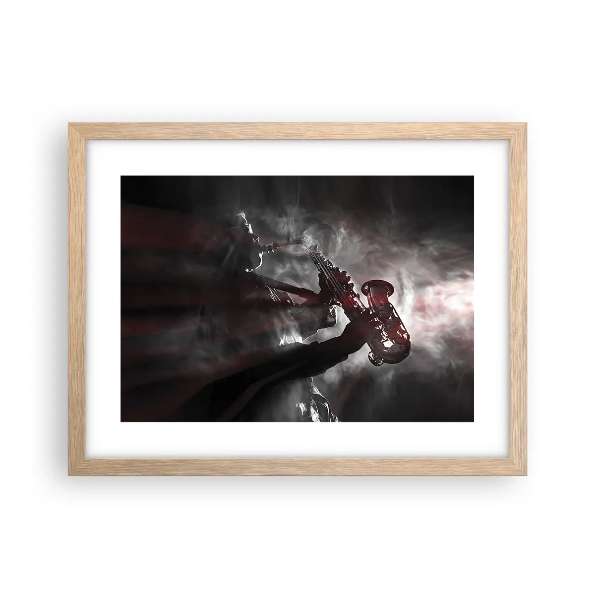 Poster in cornice rovere chiaro - Nei fumi del jazz - 40x30 cm
