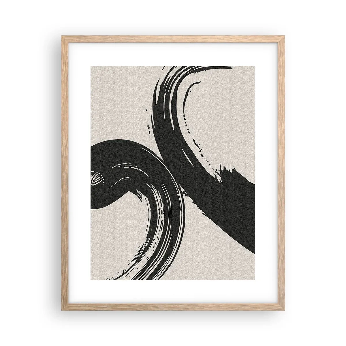 Poster in cornice rovere chiaro - Energico e circolare - 40x50 cm