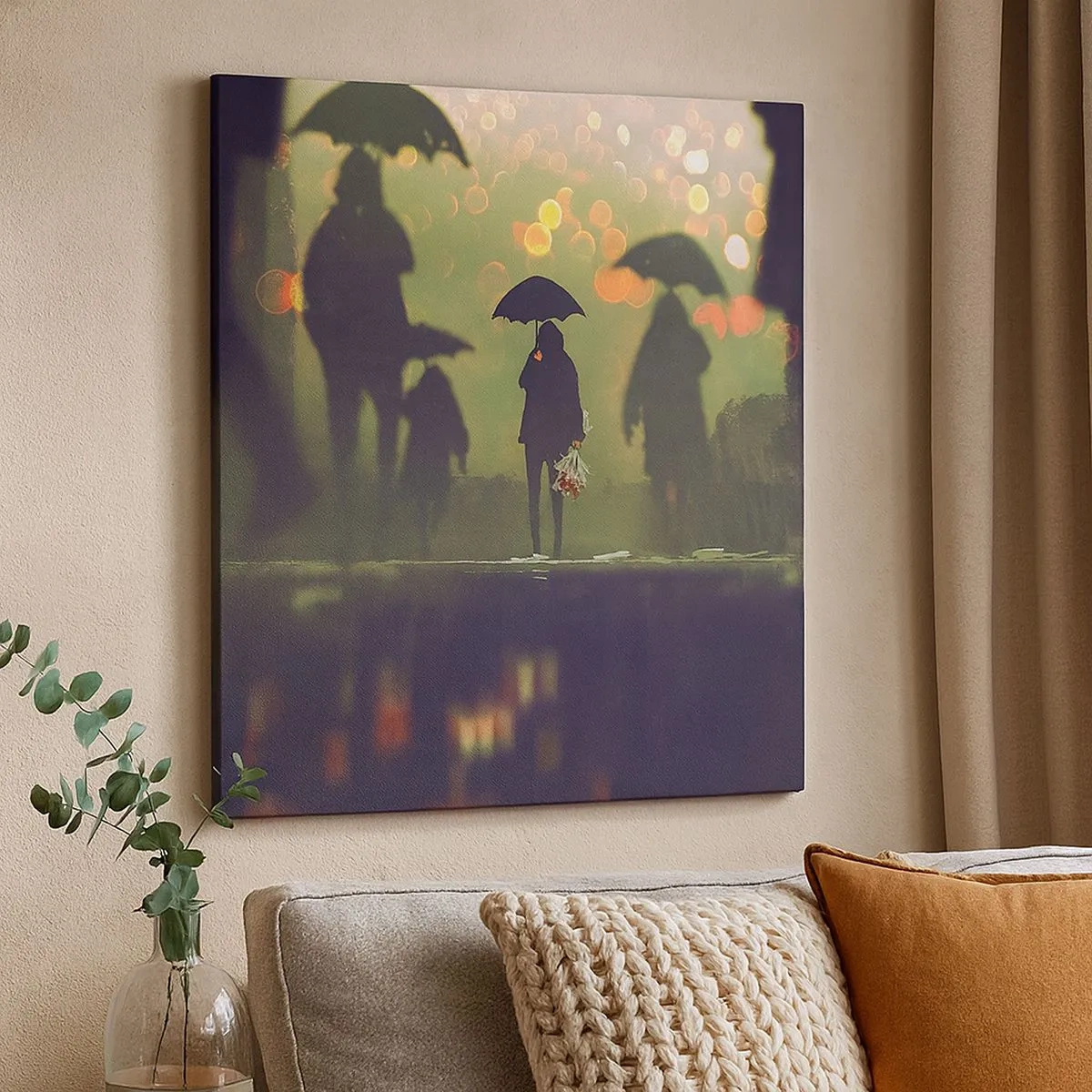 Quadro su tela - Stampe su Tela - Dalla prospettiva di una goccia di pioggia - 30x30 cm