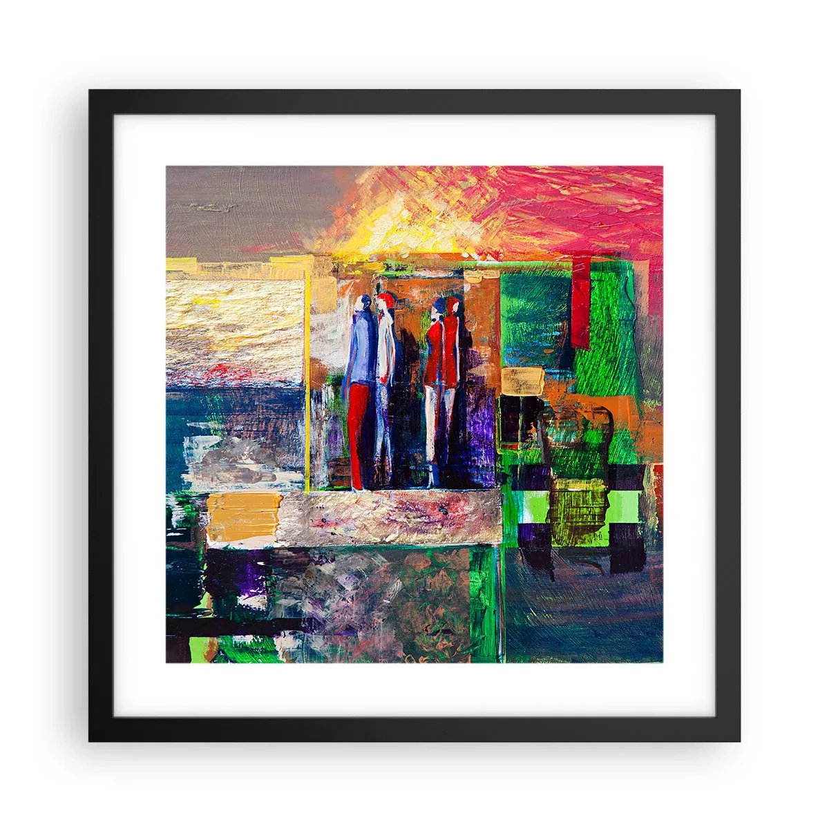 Poster in cornice nera - Relazioni ed emozioni - 40x40 cm