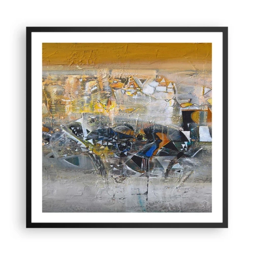 Poster in cornice nera - Tutto andrà bene - 60x60 cm