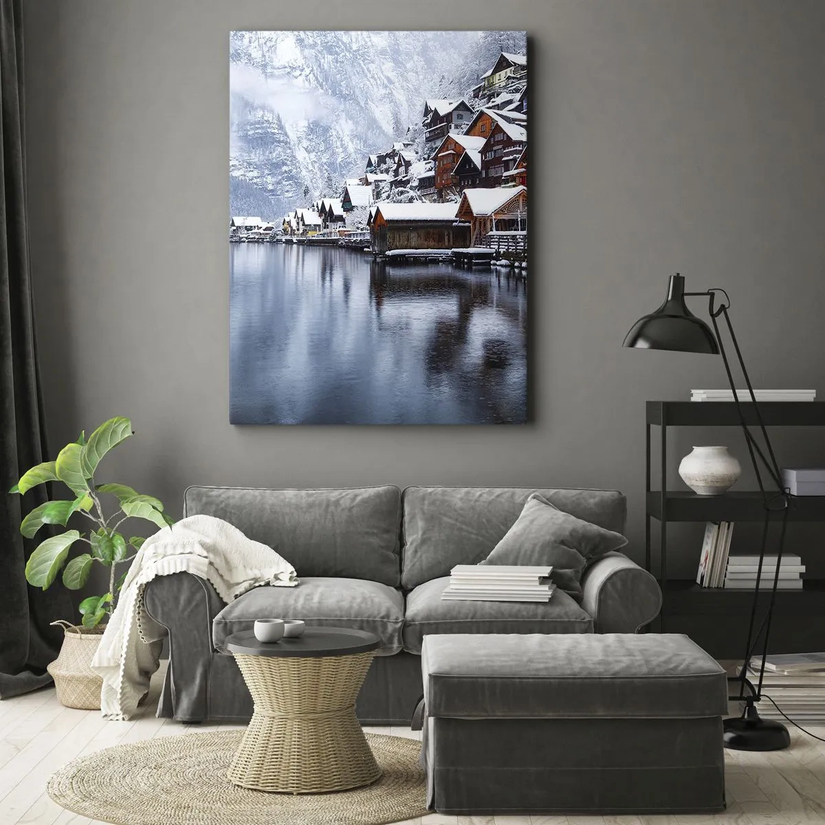Quadro su tela - Stampe su Tela - Decorazione invernale - 65x120 cm