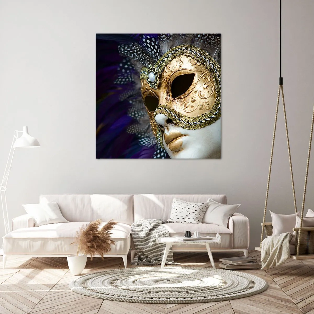 Quadro su tela - Stampe su Tela - Ritratto di Venezia in oro - 40x40 cm