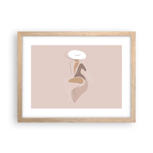 Poster in cornice rovere chiaro - Essere una dama - 40x30 cm