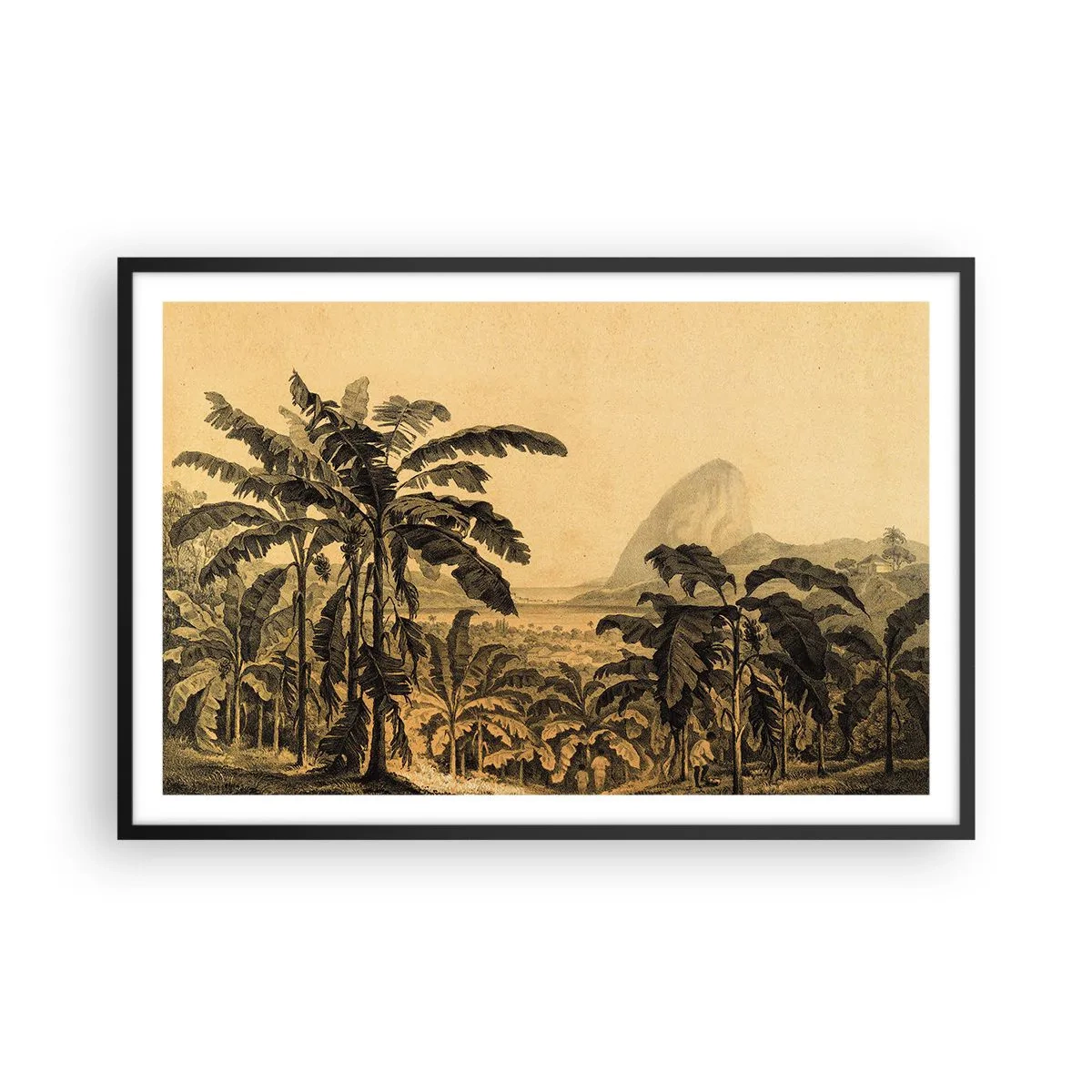 Poster in cornice nera - Nel clima coloniale - 91x61 cm