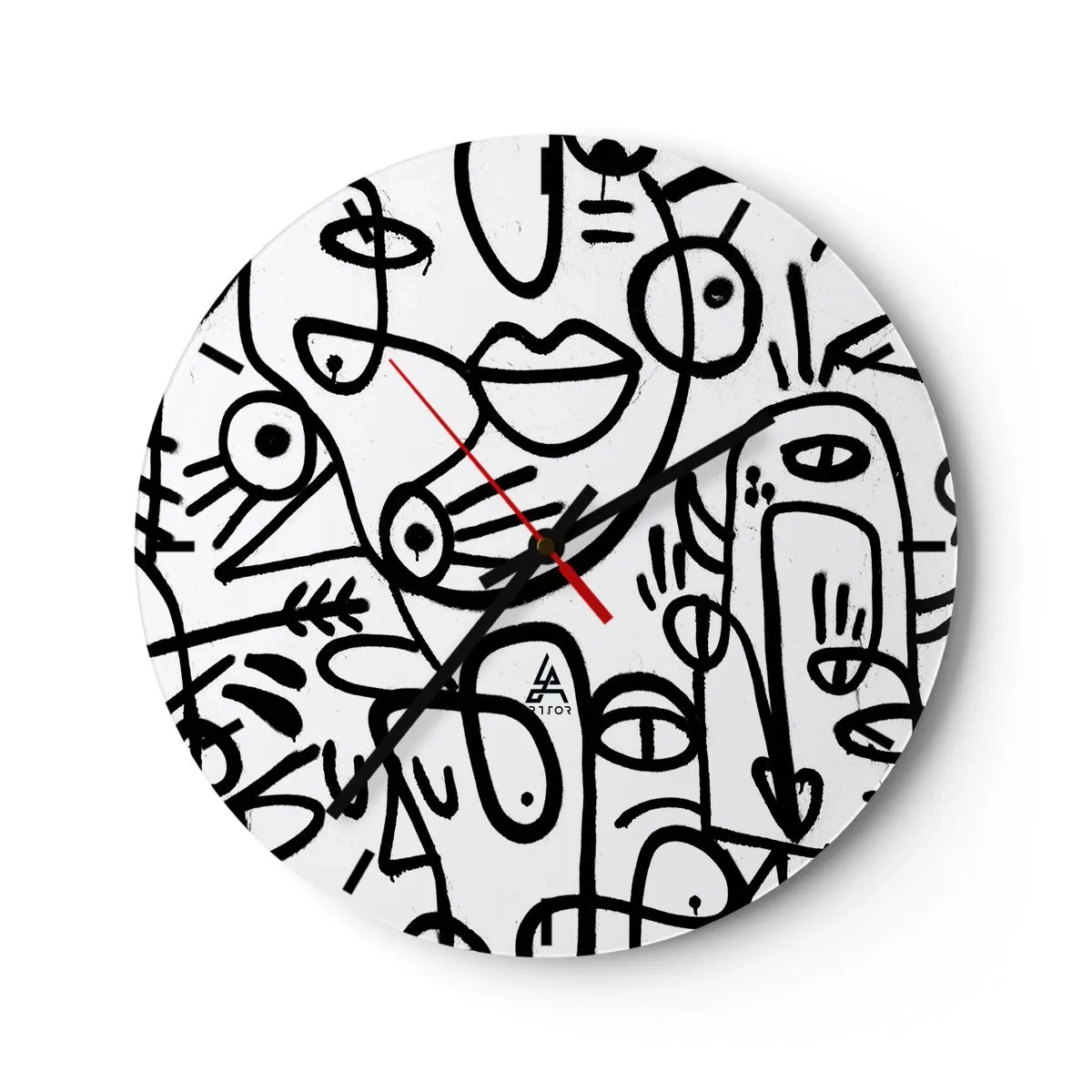 Orologio da parete - Orologio in Vetro - Volti e miraggi - 40x40 cm