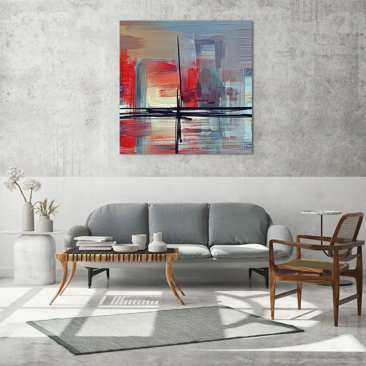 Quadro su vetro - Paesaggio in una dimensione sconosciuta - 40x40 cm