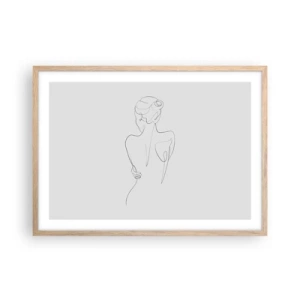 Poster in cornice rovere chiaro - La musica del corpo - 70x50 cm